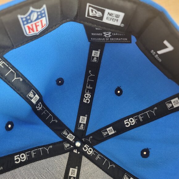 Los Angeles Chargers NFL New Era 59Fifty Fitted 7 Two Tone Blue Hat Cap - Picture 6 of 8